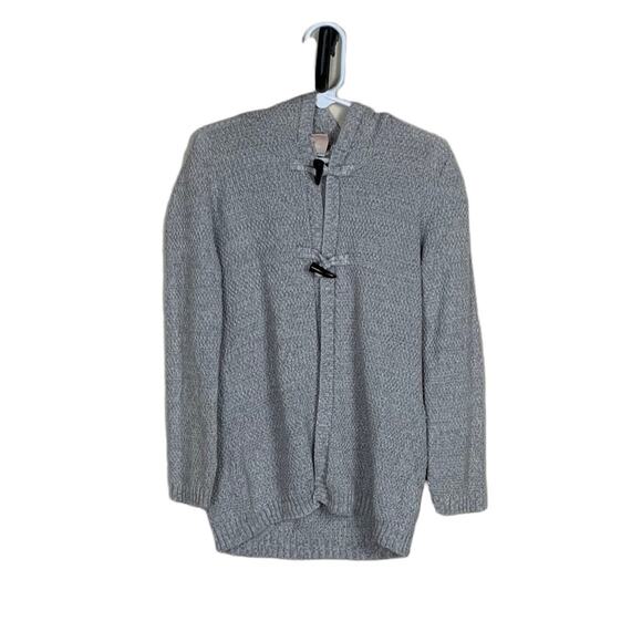 Harper Canyon Long Sleeve Hooded Crocheted Cardigan Gray Size Small Girl - Picture 8 of 8